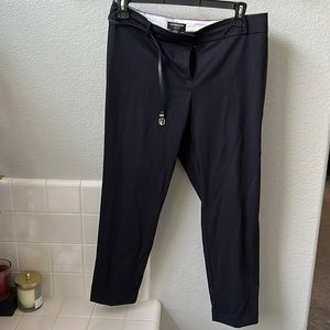 Liz Claiborne Navy Classic Fit Petite Emma Ankle Pants w/ Belt
